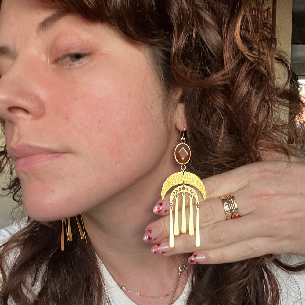 Elegant Gold Dangle Earrings